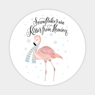 Flamingo in winter Magnet